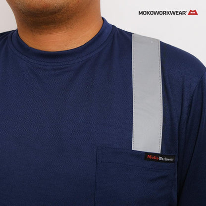 T-Shirt Safety Full Navy T-Shirt Mokoworkwear