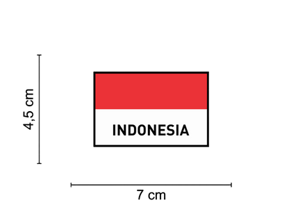 Indonesian Flag Patch Typography