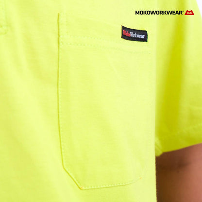 T-Shirt Electric Lime Navy T-Shirt Mokoworkwear
