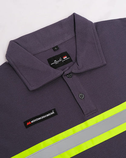Polo Shirt Safety Abu-Abu