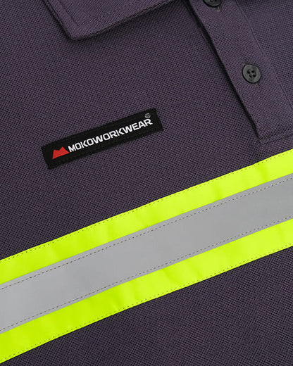 Polo Shirt Safety Abu-Abu