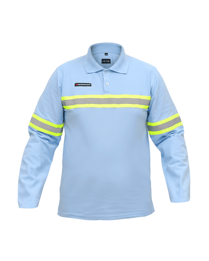 Polo Shirt Safety Biru Muda