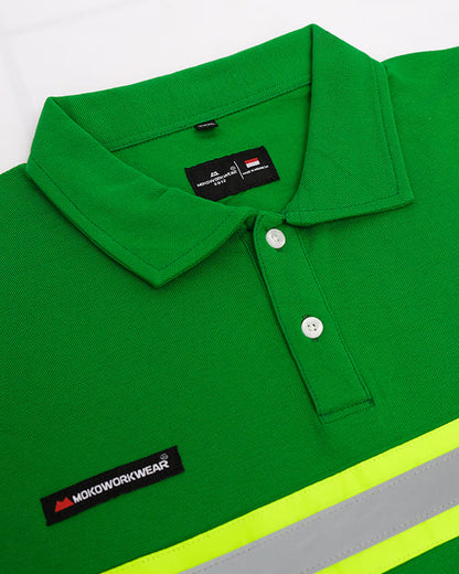 Polo Shirt Safety Hijau