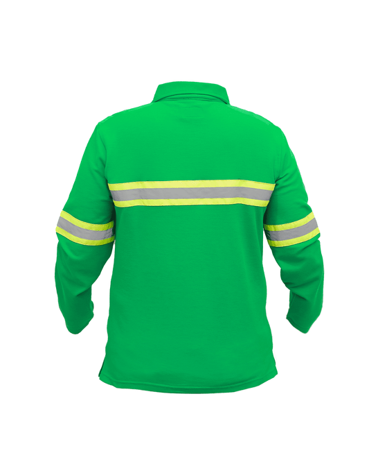 Polo Shirt Safety Hijau
