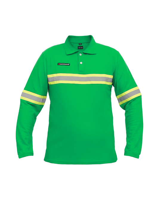 Polo Shirt Safety Hijau
