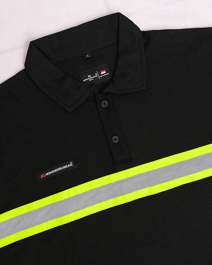 Polo Shirt Safety Hitam