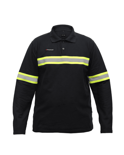 Polo Shirt Safety Hitam