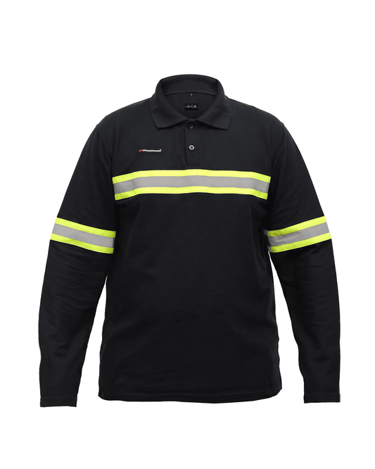 Polo Shirt Safety Hitam