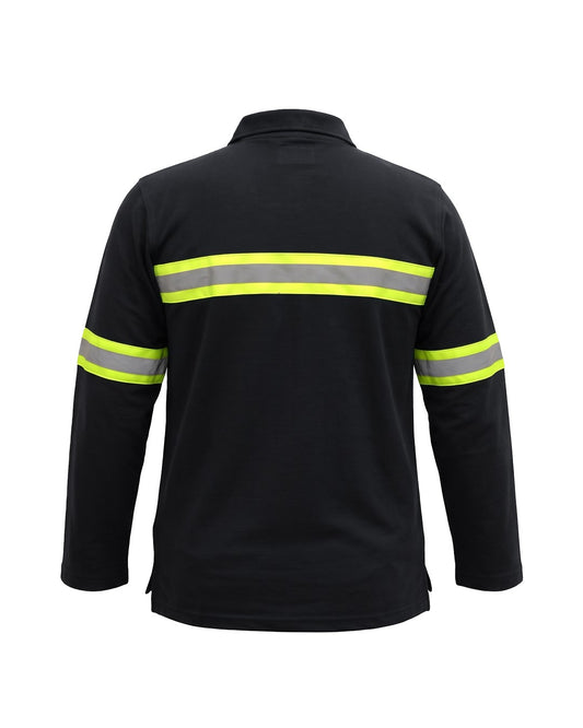 Polo Shirt Safety Hitam