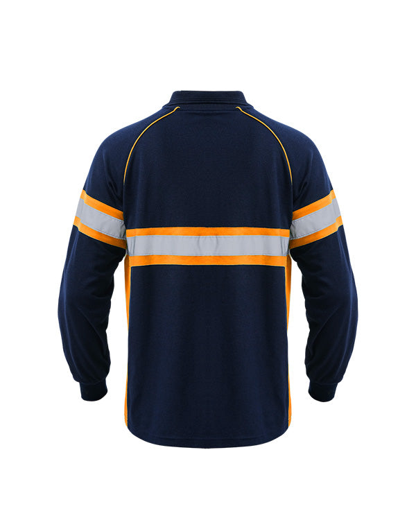 Polo Shirt Safety Navy List Orange