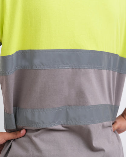 T-Shirt Lime Grey T-Shirt Mokoworkwear