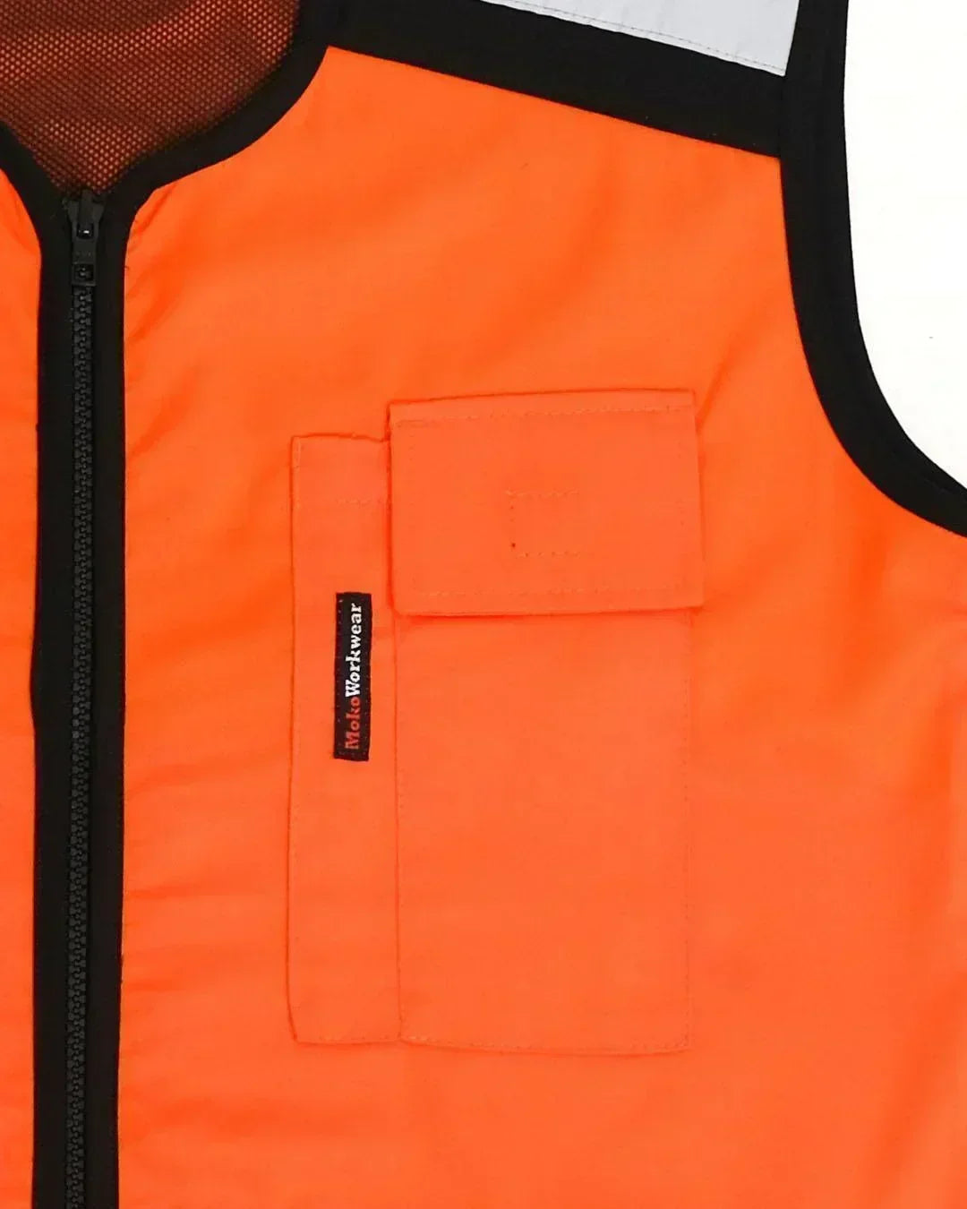 Orange Premium Safety Vest High Visibility Reflective Workwear