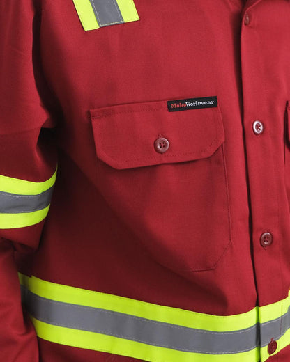 Wearpack Safety Maroon Lime Wearpack Mokoworkwear
