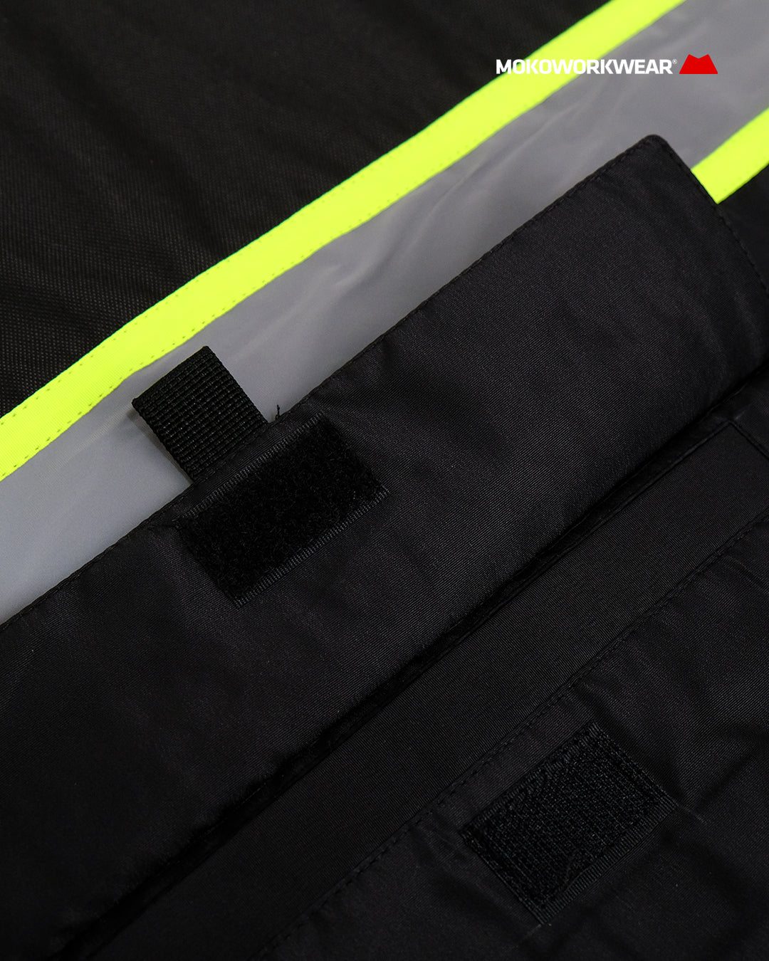 Rompi Safety Waterproof Hitam Lime