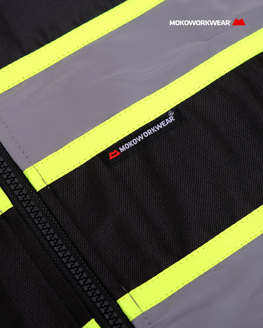 Rompi Safety Waterproof Hitam Lime