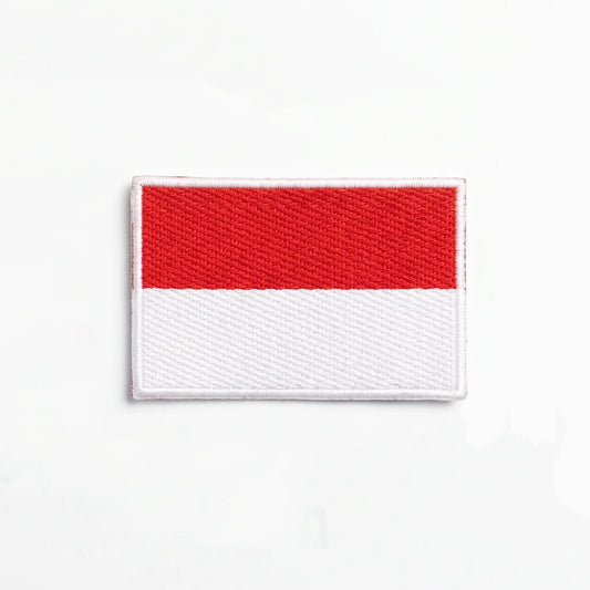 Indonesian Flag Patch Rectangle
