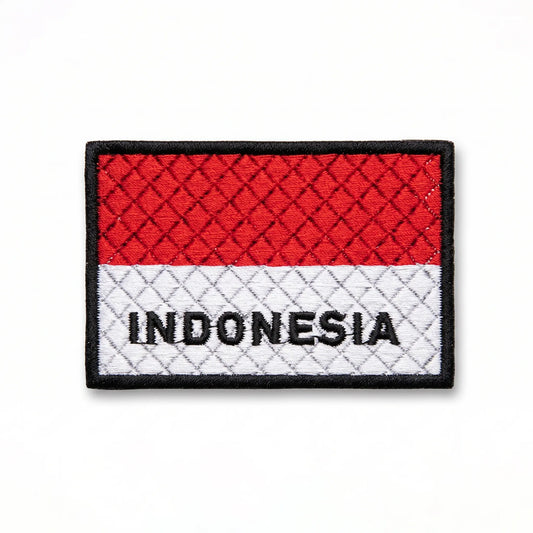 Indonesian Flag Patch Typography & Grid