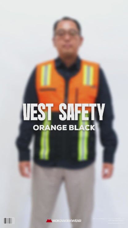 Orange Black Vest