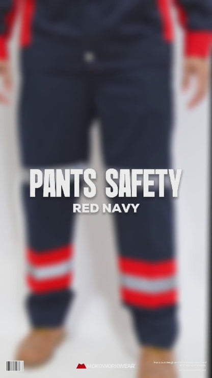 Pants Safety Navy Red
