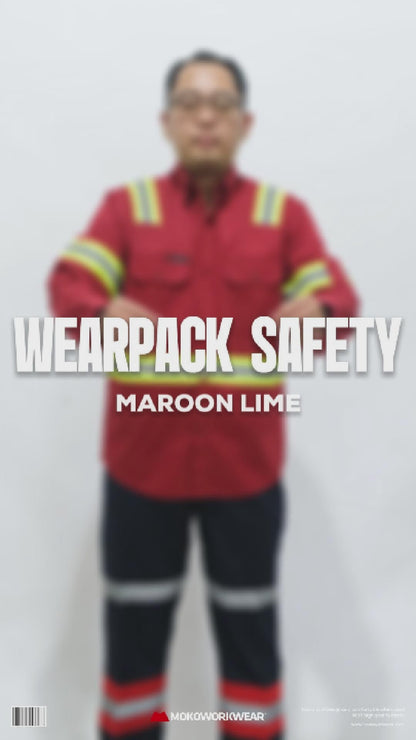 Safety Wearpack Maroon Lime