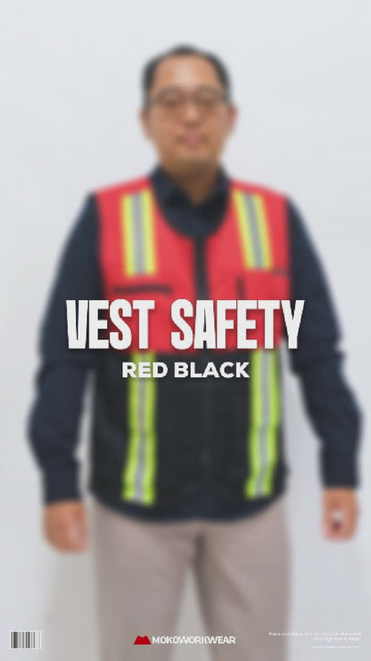 Vest Red Black