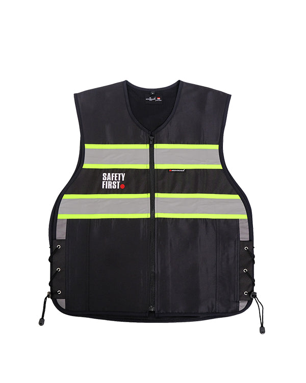 Rompi Safety Waterproof Hitam Lime