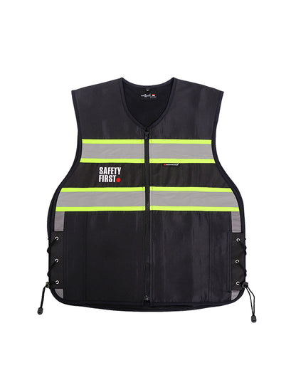 Rompi Safety Waterproof Hitam Lime