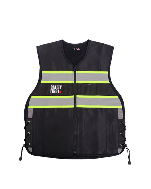 Rompi Safety Waterproof Hitam Lime