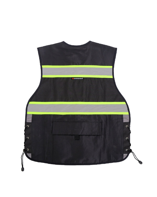 Rompi Safety Waterproof Hitam Lime