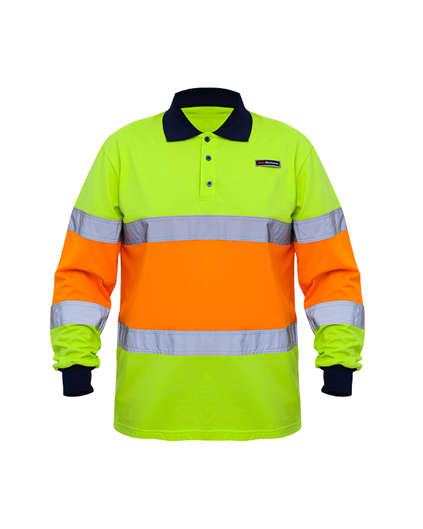 Polo Shirt Lime Orange - Mokoworkwear