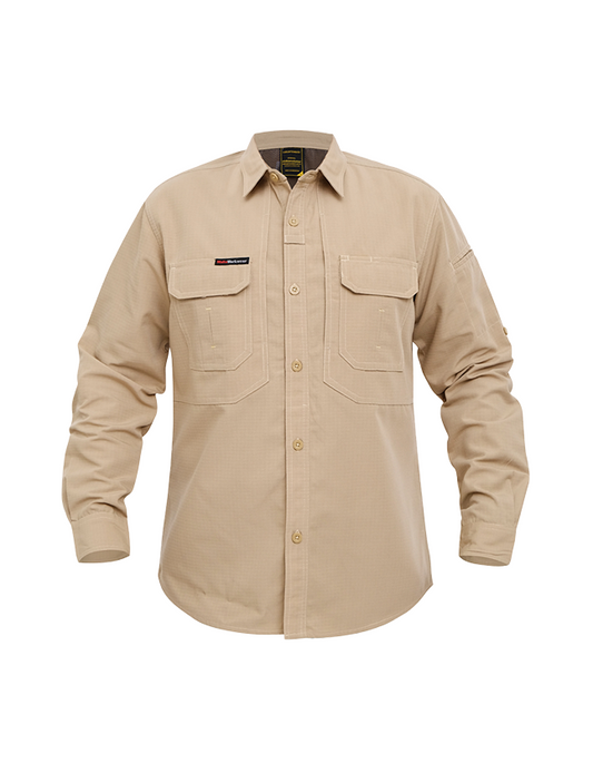 Tactical Ripstop Khaki Shirt Mokoworkwear