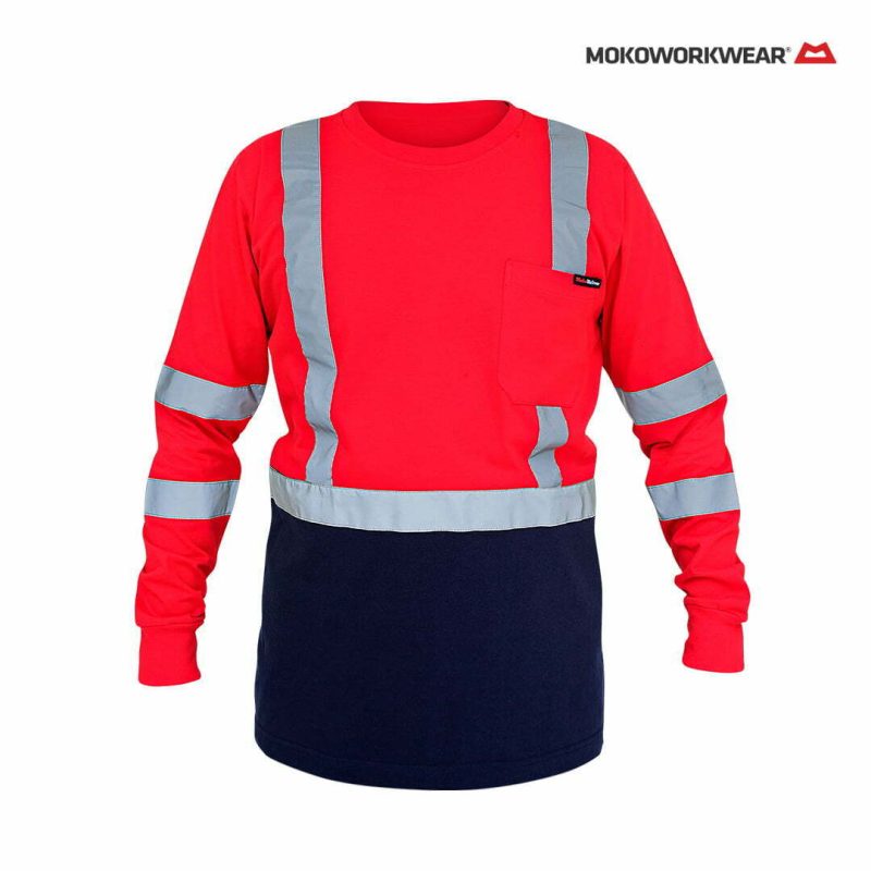 T-Shirt Safety Red Navy