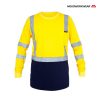T-Shirt Safety Yellow Navy