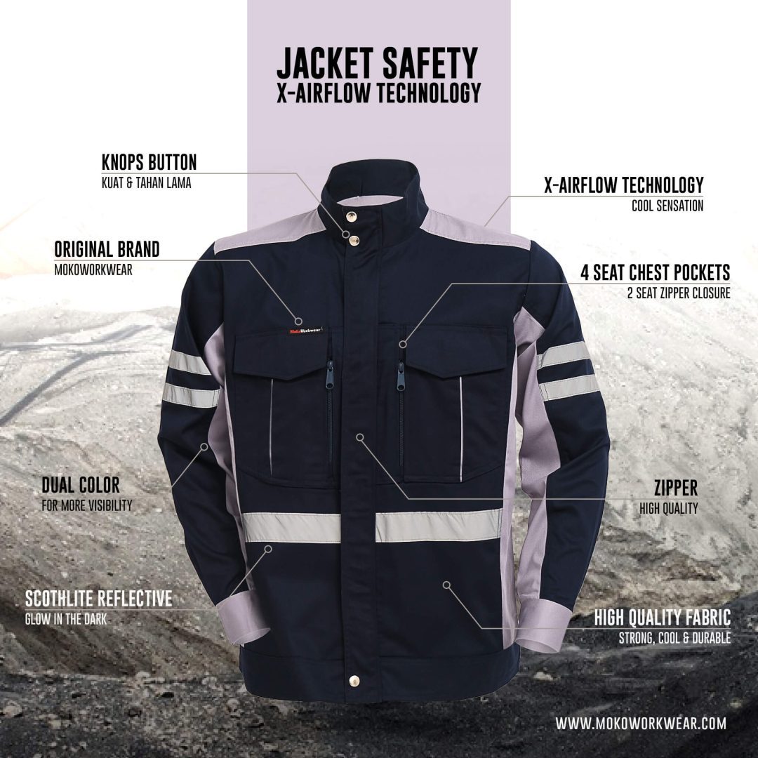 Jacket Safety Navy Blue