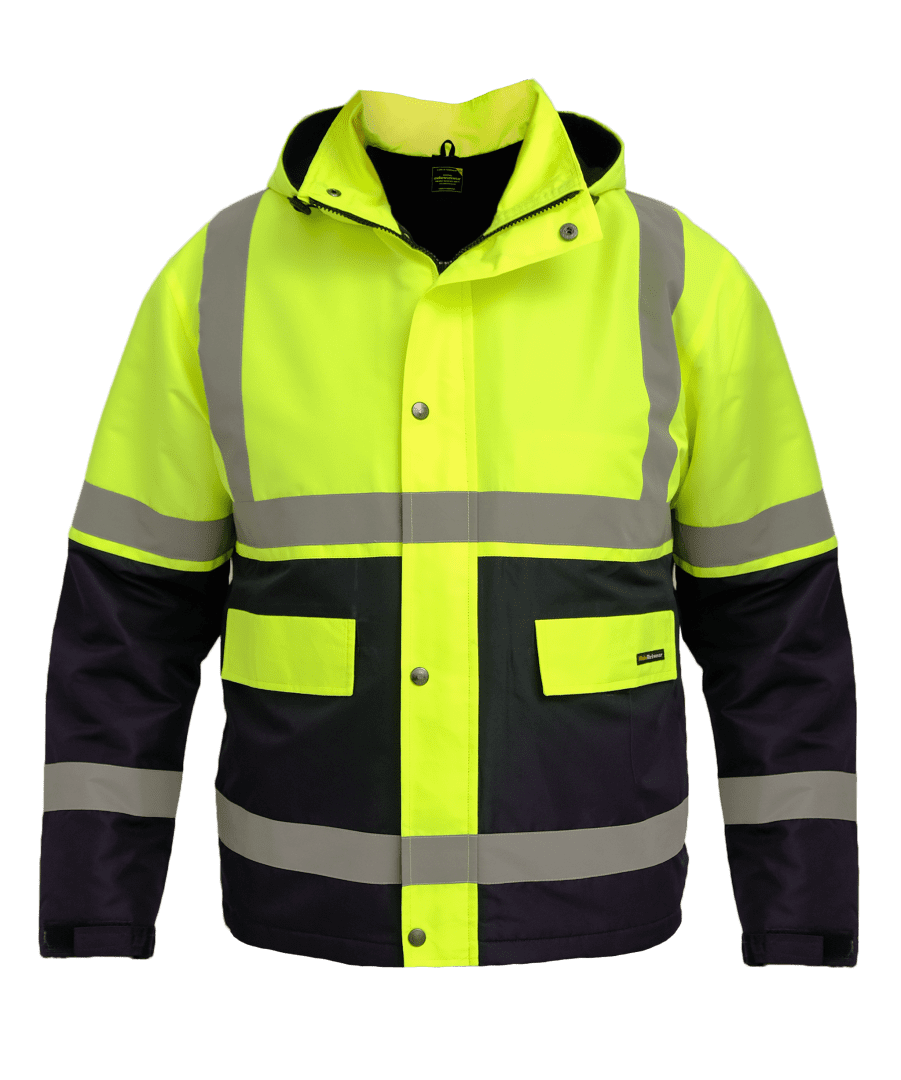 Jacket Lime Navy Mokoworkwear